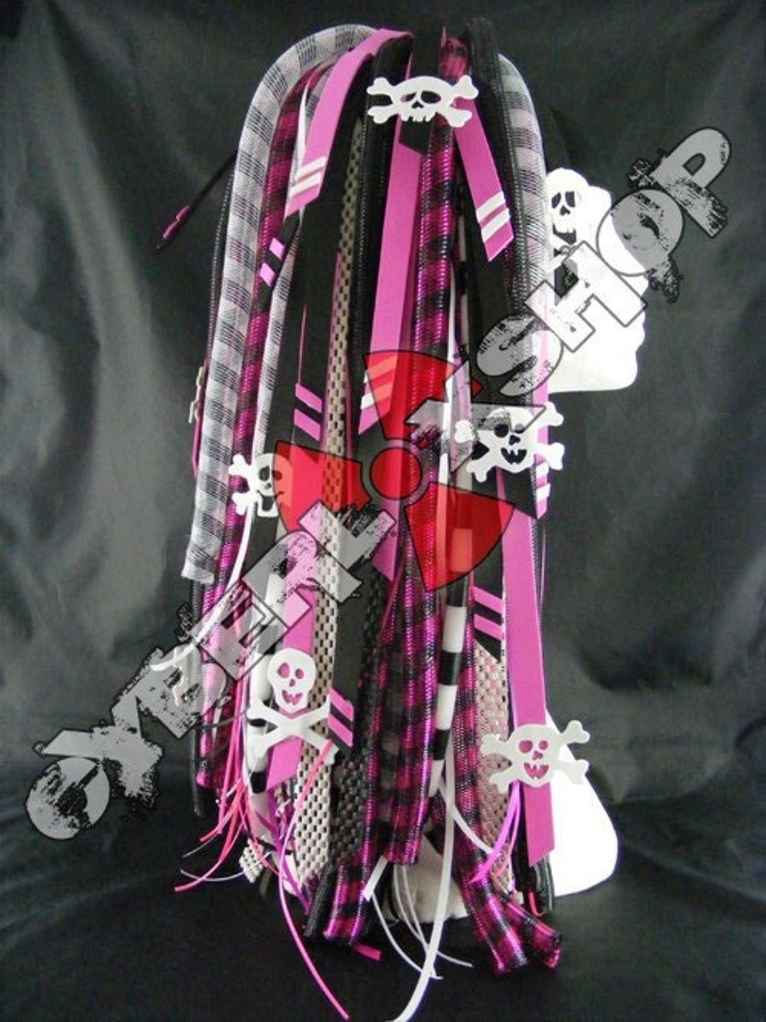 Cyberlox Dread Goth Pink Black Pirate Hair Falls - Etsy