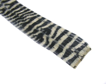 Clip-In 12&quot; Hair Extensions Blonde Zebra Tiger Print Emo Scene Extension Rave