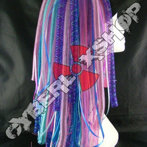 Cyberlox Dread Goth Pink Blue Helix Hair Falls