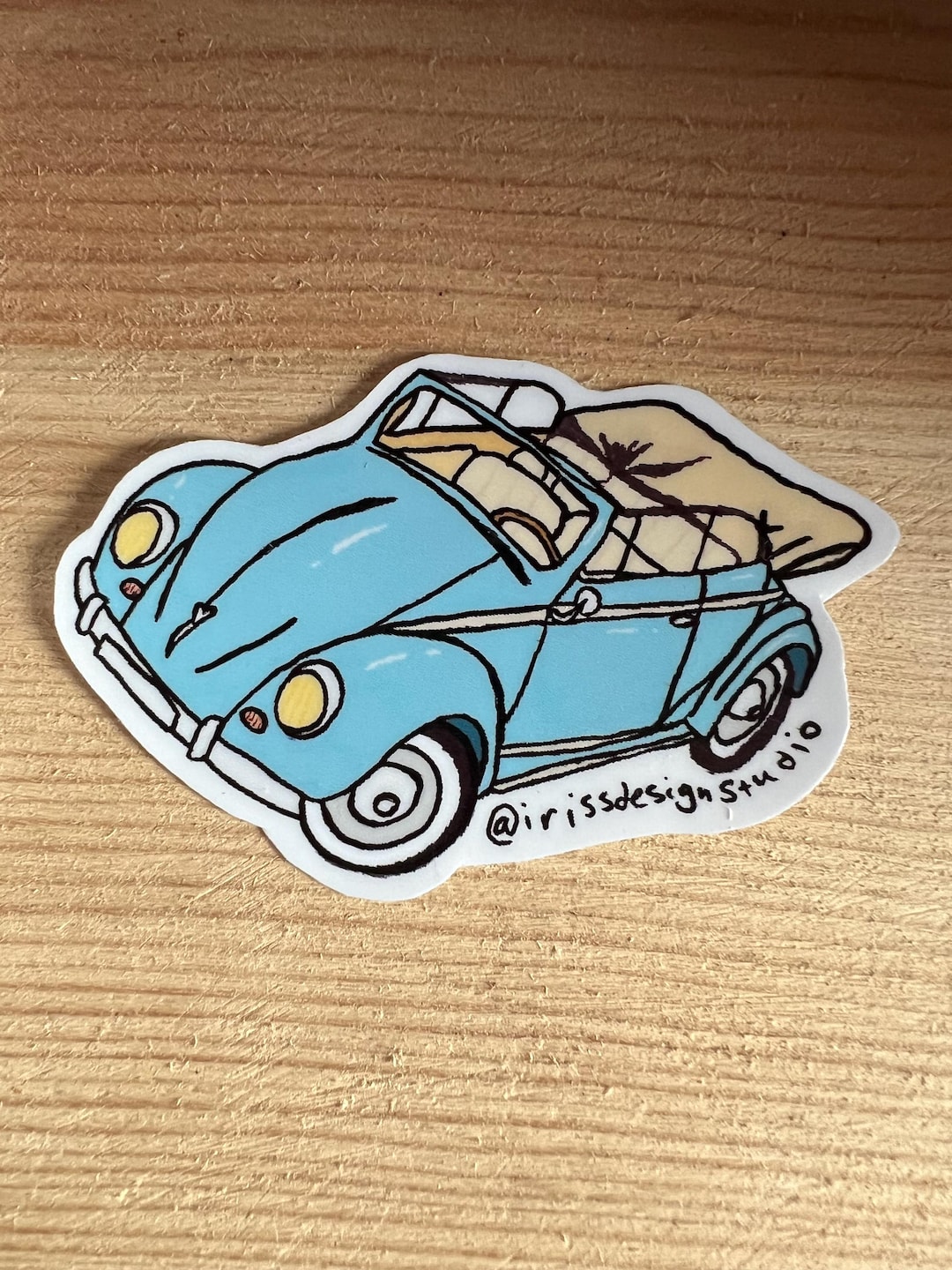 Handmade Blue Car Sticker - Waterproof - Etsy