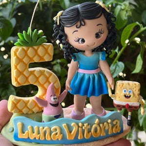 SpongeBob Cake Topper/ Spongebob Cake Topper Birthday/ SpongeBob Girls Birthday/ SpongeBob Theme Cake Topper/ Spongebob Birthday Cake Topper
