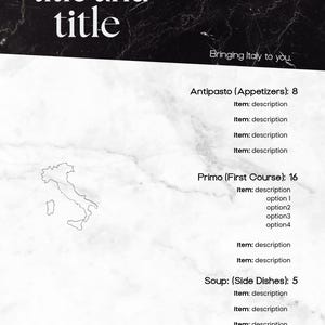 Upscale minimal menu