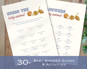 MVP Sports Theme Baby Shower Games, Football Theme Baby Shower, Baseball Theme, Boy Baby Shower Game Bundle, Baby Shower Decorations, BS17