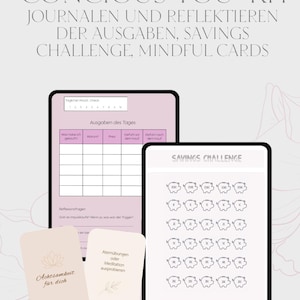 Conscious You Kit - Journalen und Reflektieren der Ausgaben, Savings Challenge und Mindful Cards