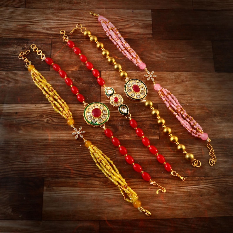 Traditional Indian Rakhi Set – Designer Raksha Bandhan Rakhis for ...