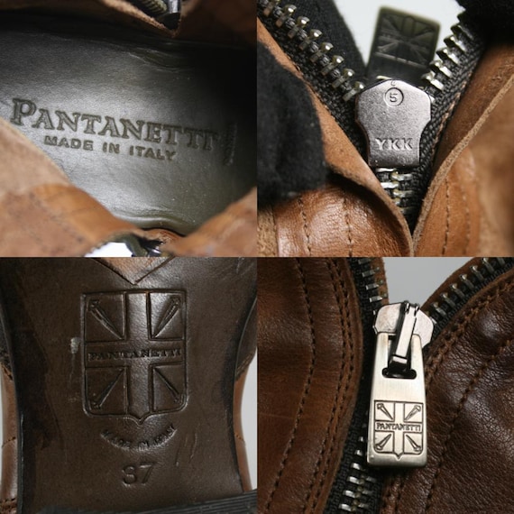 Pantanetti Biker Distressed Zip All Over Leather Boots  display picture 3