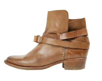 Buttero 00S Western Y2K Cowboy Biker Straps Boots Vintage