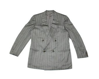 Yves Saint Laurent 90S Double Breasted Silk Blazer Vintage