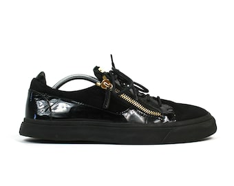Giuseppe Zanotti May London Zippers Suede Leather Low Sneakers