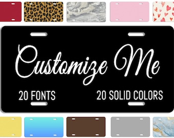 Plaque d'immatriculation en aluminium personnalisée avec votre texte/image | Plaque de voiture avant personnalisée | Plaques d'immatriculation de 6 x 12 po.