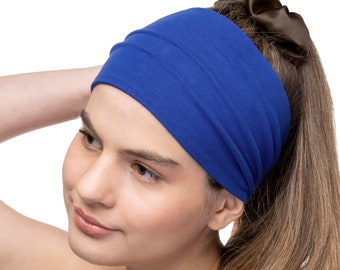 Cotton Headbands 3" & 5" Wide Medium Large X-Large Men Women Yoga Fitness Breathable Comfortable Sports Fashion USA Made