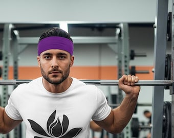 Men's Cotton Headband: Sports, Yoga, Basketball - Made in USA