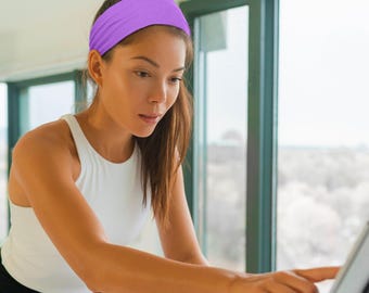 Cotton Fitness Headband: Wide, Breathable, Comfortable - Made in USA