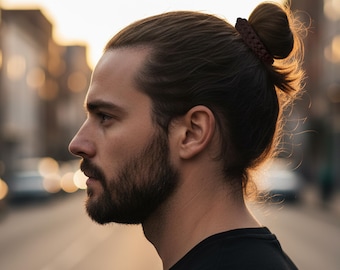 Men’s Hair Ties Medium 8-Pack Ponytail Holders Bun USA Made