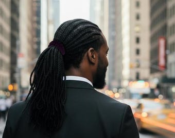 Men’s Hair Ties Jumbo 2-Pack Braids/Locks Thick Hair USA Made