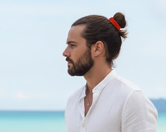 Men’s Hair Ties Medium 8-Pack Ponytail Holders Bun USA Made