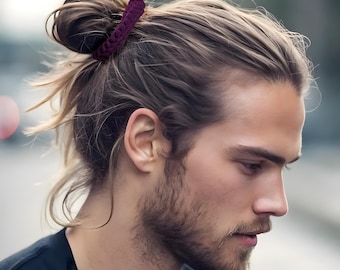 Men’s Hair Ties Medium 8-Pack Ponytail Holders Bun USA Made