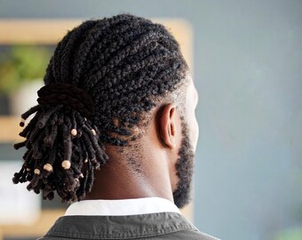 Men’s Hair Ties Large 6-Pack Braids/Locs Thick Hair USA Made