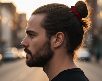 Men’s Hair Ties Medium 8-Pack Ponytail Holders Bun USA Made