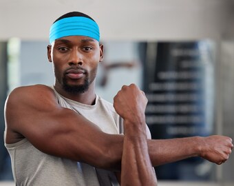 Cotton Headband: Men's Sports Sweatband for Yoga, Training - Made in USA