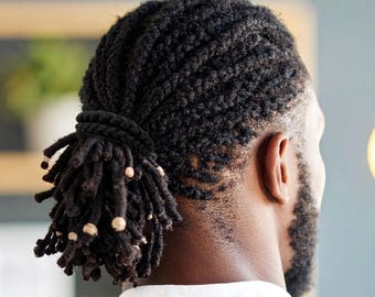 Men’s Hair Ties Large 6-Pack Braids/Locs Thick Hair USA Made