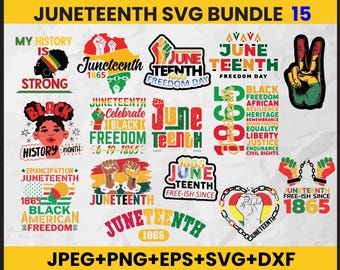 Paquete SVG de Juneteenth: Diseños de historia afroamericana (archivos digitales)