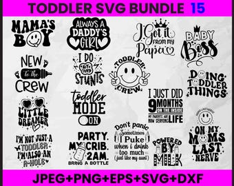 Paquete SVG divertido para niños pequeños: diseños de camisetas geniales (descarga digital)