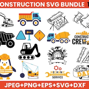 construction svg bundle construction Dump Truck Svg, cut files cricut excavator svg bundle excavator, instant download digital file