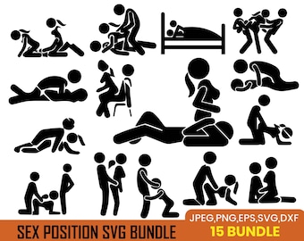 Romantic Sex Positions SVG Bundle | Couple Silhouette Clipart (Digital Download)