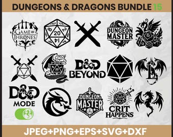 ダンジョンズ アンド ドラゴンズ svg、D&D ロゴ、DnD ロゴ