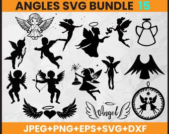 Angels Bundle Svg, Christmas Angels Svg,Angels Clipart,Angel outline, Angels Cut Files For Cricut, Angel png svg eps dxf,Angels Vector