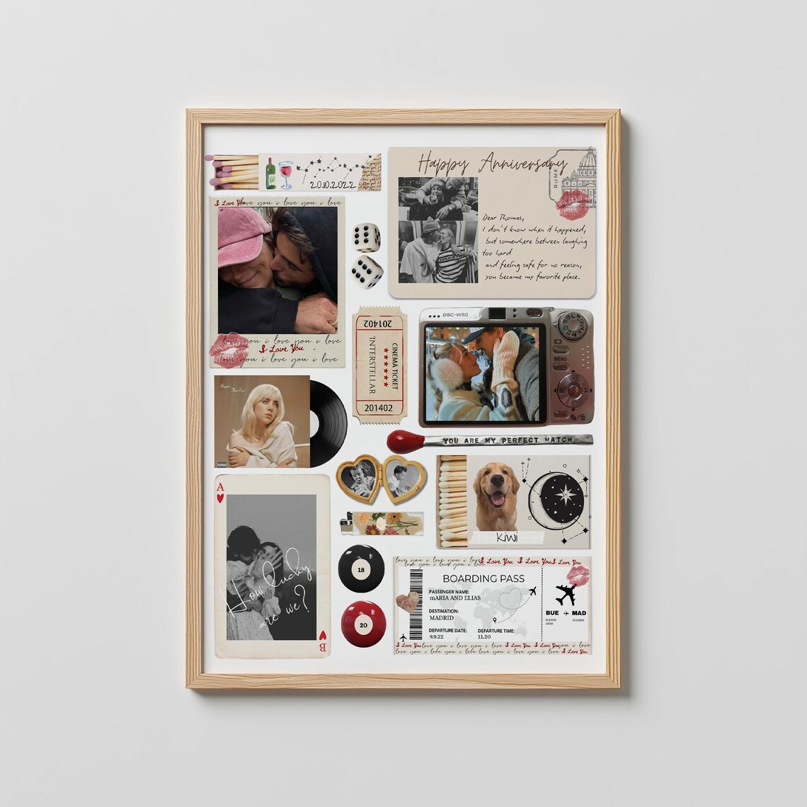 Custom Matchbox Art Template DIY Canva Matchbook Print Anniversary