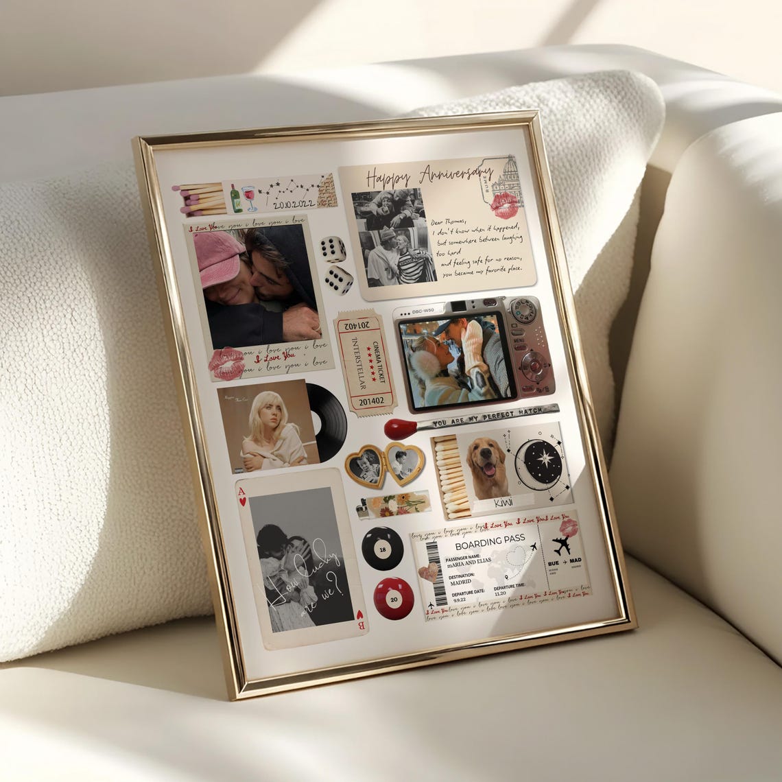 Custom Matchbox Art Template DIY Canva Matchbook Print Anniversary