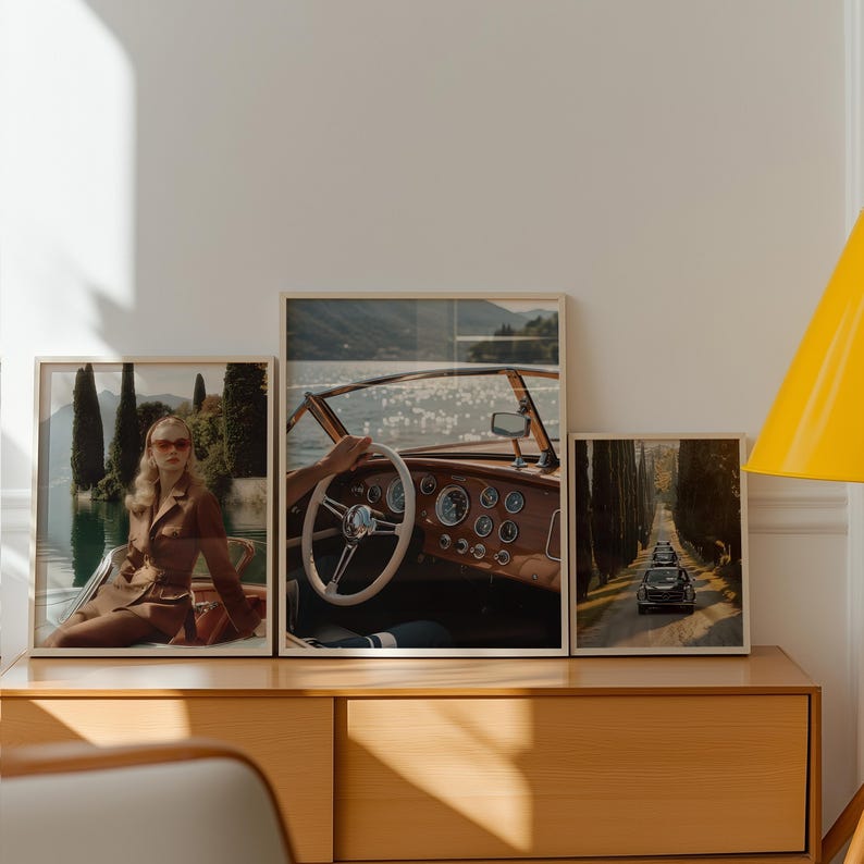 Vintage Ralph Loren inspired print Set of Three, Old money aesthetic luxury prints, Retro Girly Apartment Prints, Photography prints Set of3