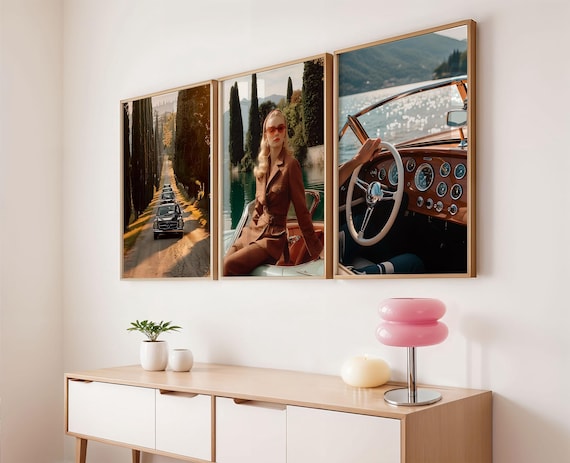Vintage Ralph Lauren print Set of Three, Old money aesthetic luxury prints, Retro Girly Apartment Prints, Photography prints Set of3