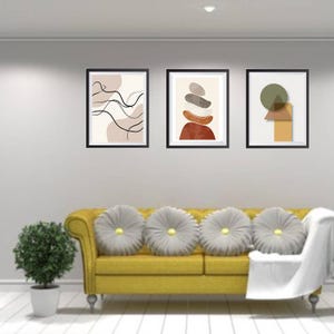 Digital Minimalist Abstract Watercolor Paintings Modern Textured Art Prints, Minimalist & Aesthetic Wall Decor digital download Set of 3