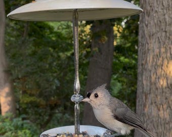 Teacup Birdfeeder - Made from Vintage Bone China