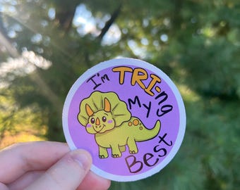 Sticker- Positiv Triceratops