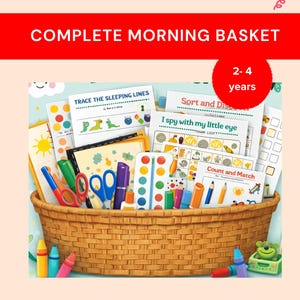 Morning Basket Bundle Jan–Dec | Calm Morning Routine for Kids | Yearly Homeschool Printable | Toddler & Preschool Learning