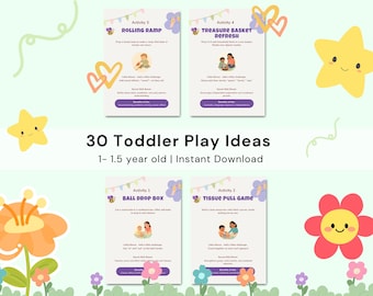 Toddler Activity Cards Montessori Printable | 12- 18 Months Developmental Activities | Screen-Free Ideas | Instant Download | home school