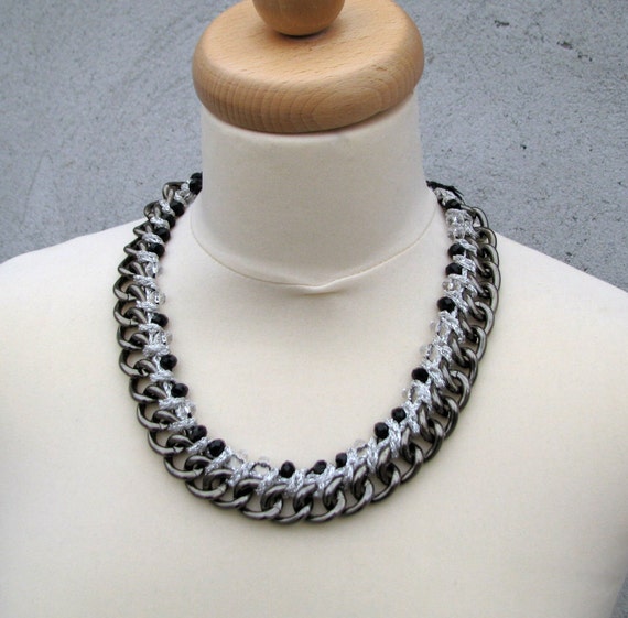 Chic Chain pearl necklace Etsy