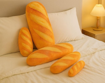 Cuscino di peluche a forma di pane francese: realistico peluche a forma di baguette