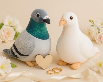 Vogel Plüschtier - Taube oder Elster Stofftier für Wohnkultur oder Geschenk