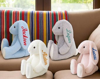 Personalisiertes gesticktes Kaninchen: Personalisiertes Andenken für Baby