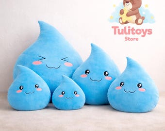 Water Drop Plush Pillow – Soft Decorative Cushion