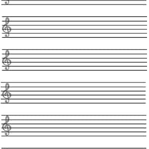 Blank Guitar Tab Sheet | Blank Guitar Chord Sheet |  Blank Sheet Music | Download