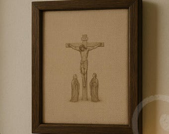 Crucifixion Jesus Christ Print Religious Wall Art Good Friday Easter Passion Week Catholic Home Lent Season Prayer Catholic Instant Download