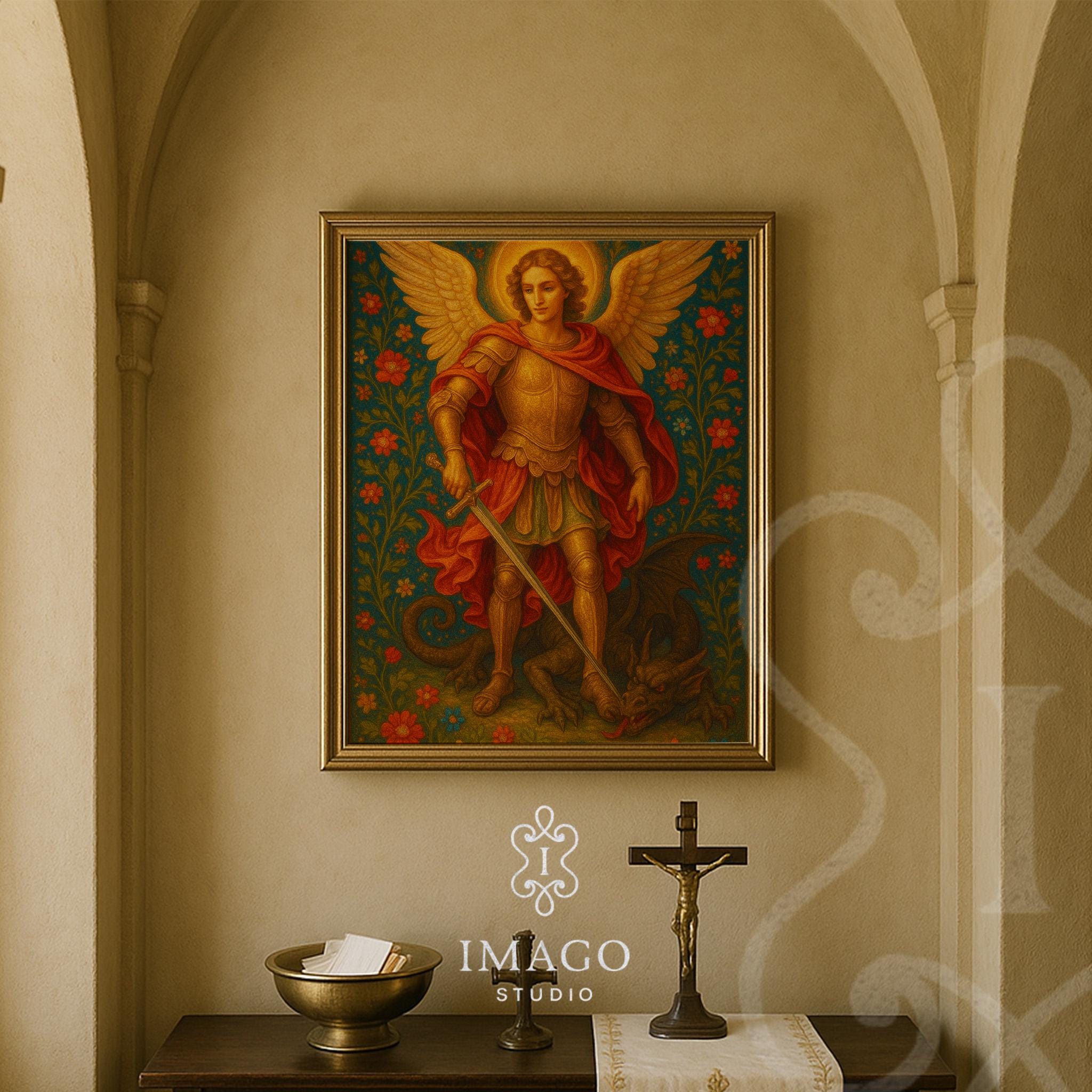 Saint Michael Archangel Art Print Religious Decor Catholic Home ...