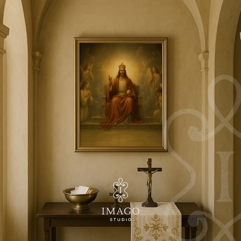 Jesus Christ the King Digital Artwork Catholic Home Altar Art Sacred ...