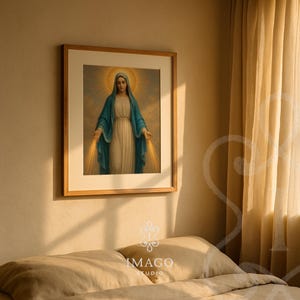 Our Lady of Grace Digital Print Christian Home Decor Prayer Room Wall Art Rosary Devotion Immaculate Heart Catholic Home Download Print